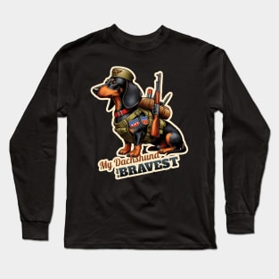 Dachshund soldier Long Sleeve T-Shirt